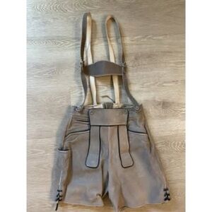 Brown Lederhosen Shorts with Suspenders